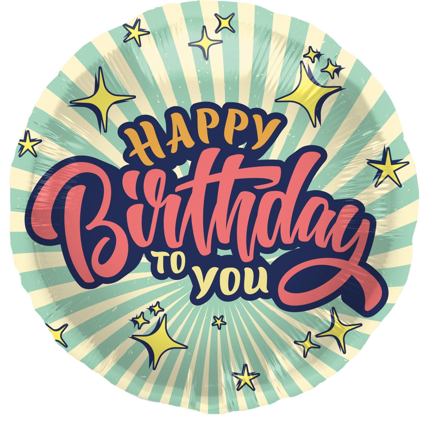 Ballon rétro Joyeux Anniversaire 45 cm