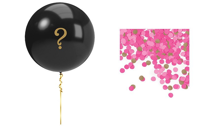 Kit di palloncini rosa per rivelare il sesso del bambino