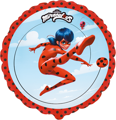 Ballon rond Miraculous Coccinelle 46 cm