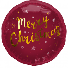 Ballon rouge en aluminium « Joyeux Noël » de 45 cm