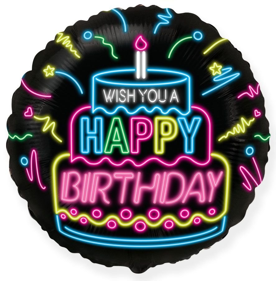 Palloncino Neon Buon Compleanno 45 cm