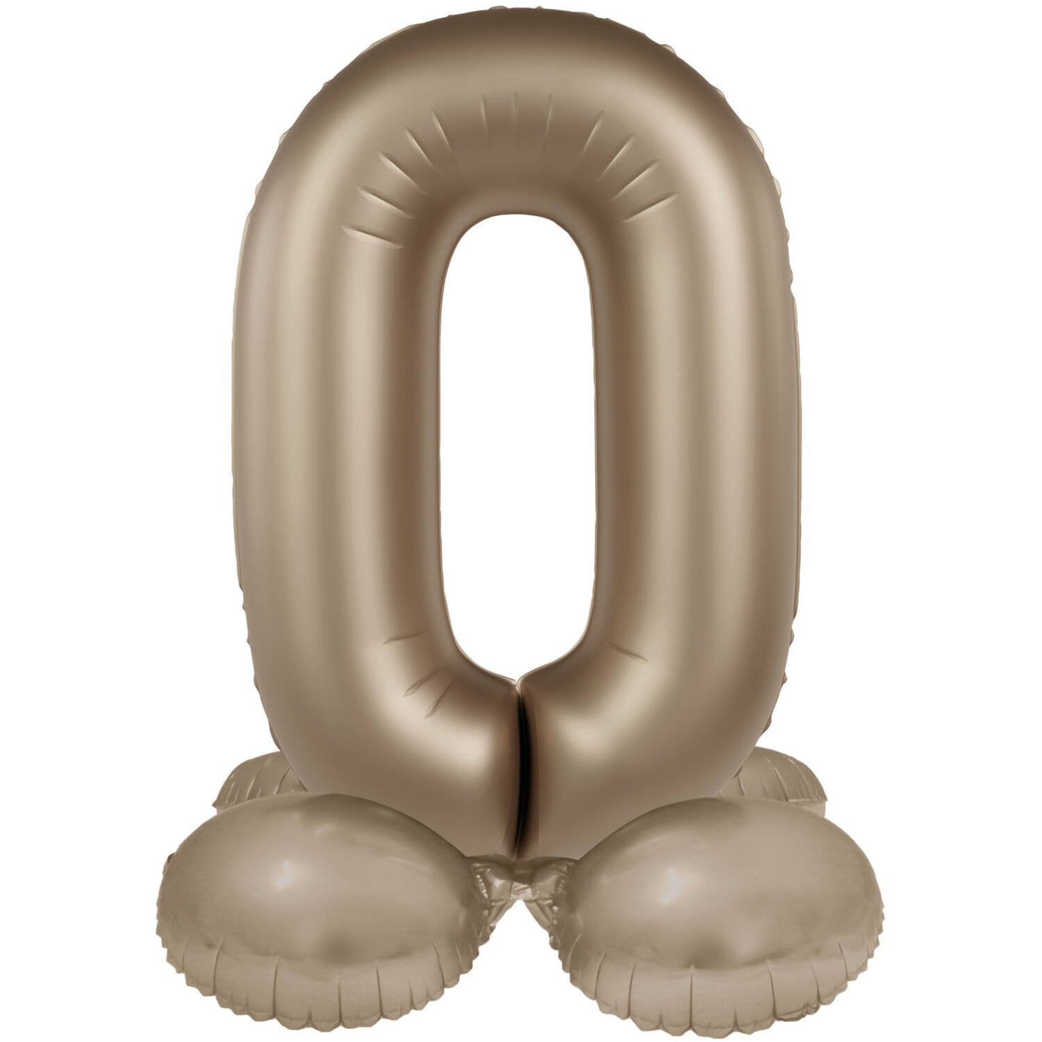 Palloncino numero 0 Starlight Gold con supporto 72 cm