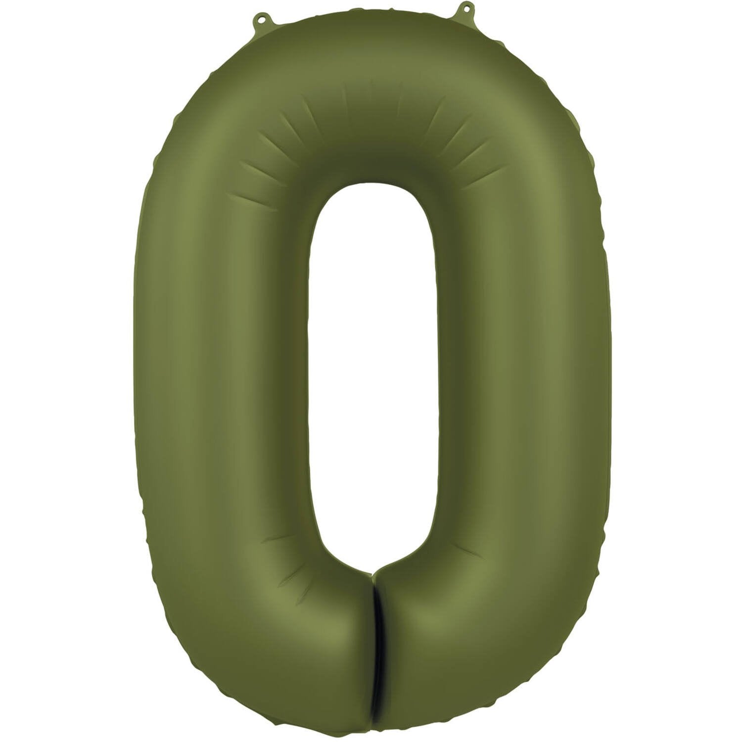 Ballon chiffre 0 vert olive ultra mat 86 cm