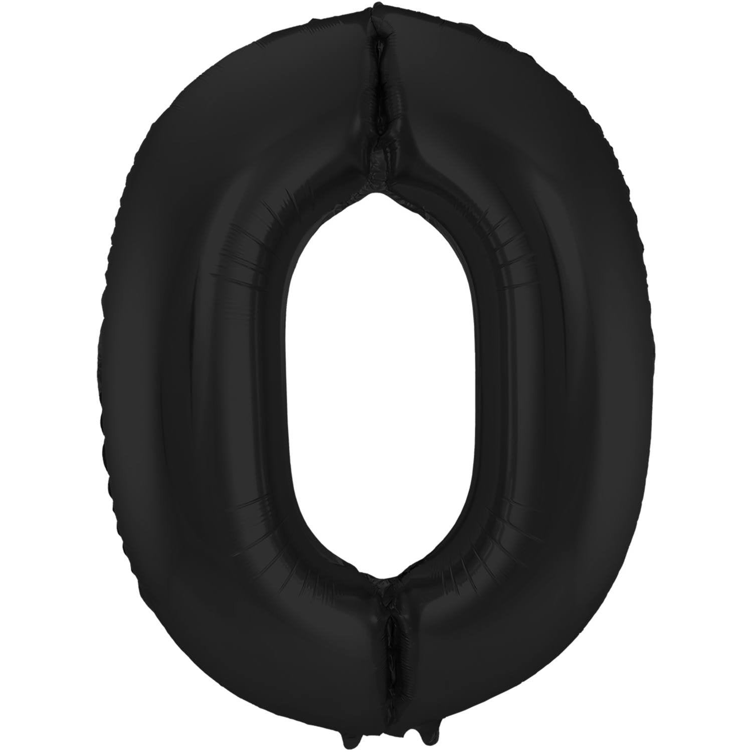 Ballon chiffre 0 86 cm Noir mat