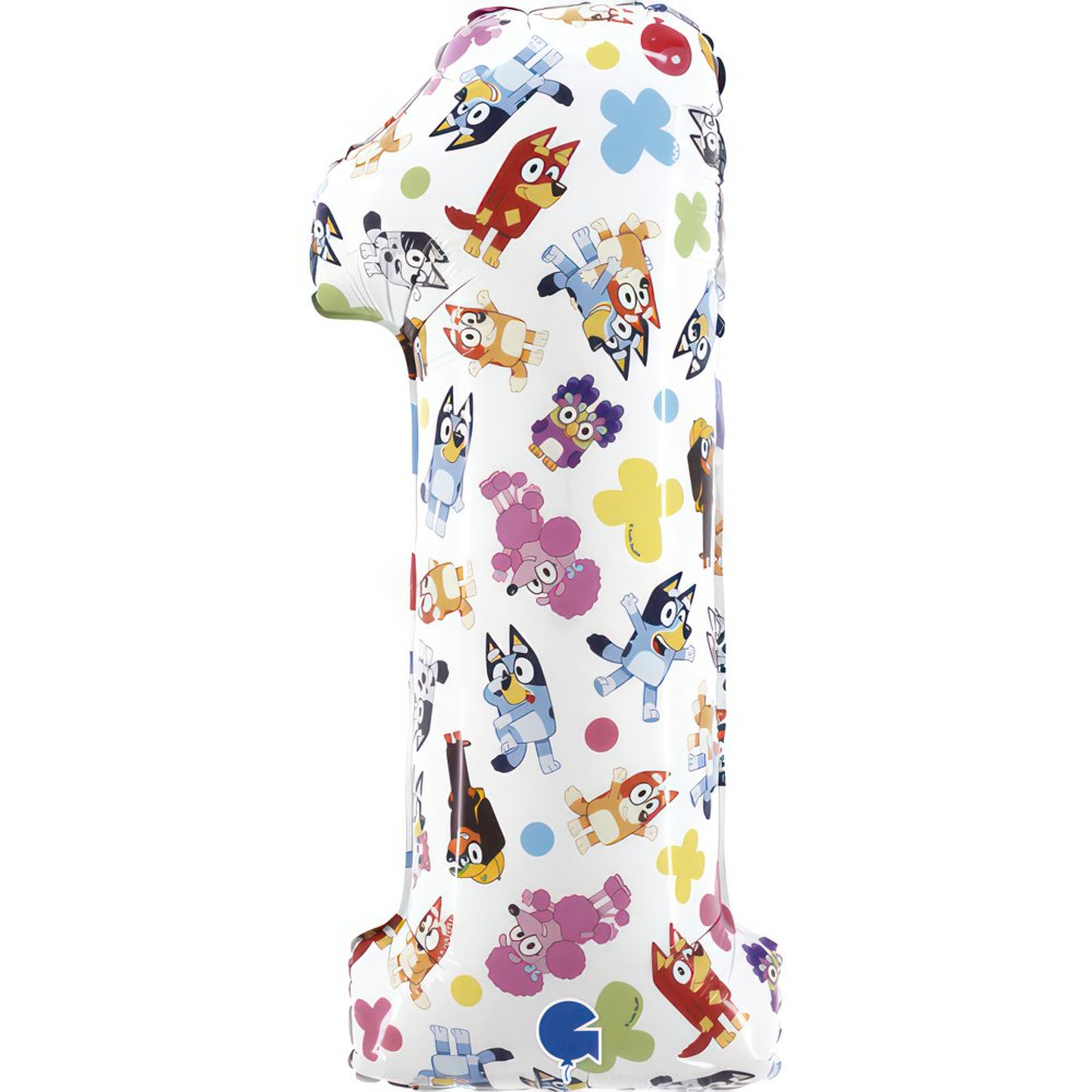 Ballon numéro 1 Bluey 33 x 71 cm