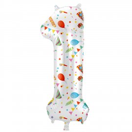 Numero 1 Palloncino Joyful Party 86 cm