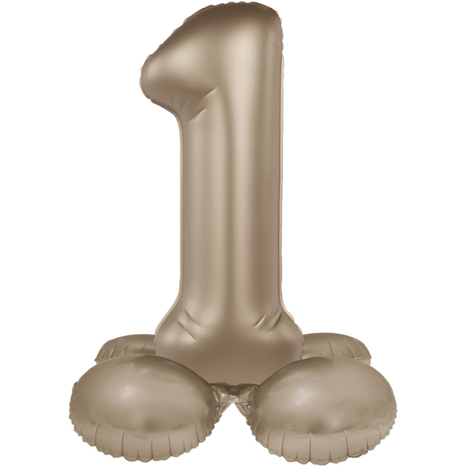Palloncino numero 1 Starlight Gold con supporto 72 cm