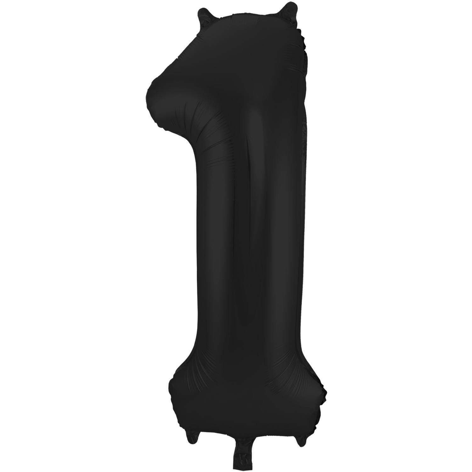 Ballon chiffre 1 86 cm Noir mat
