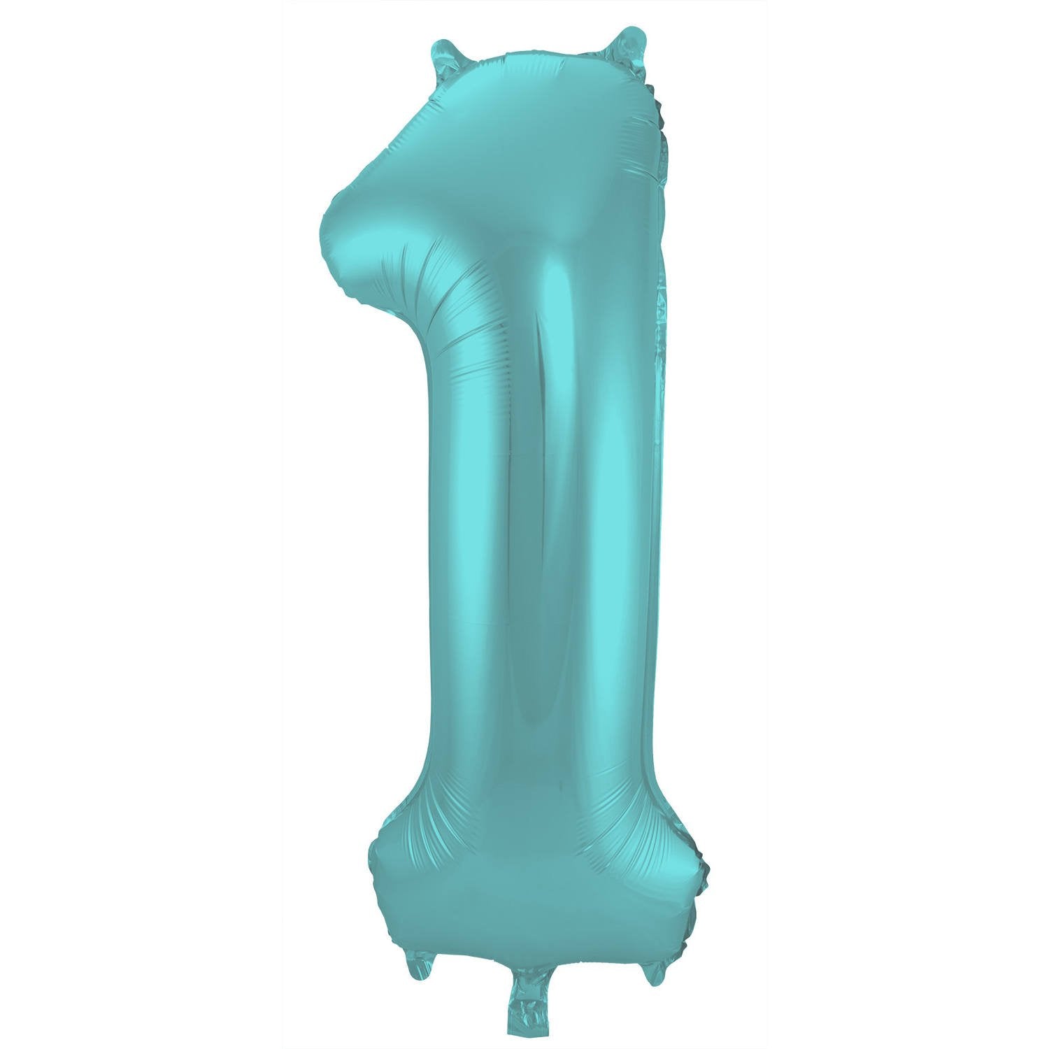 Ballon chiffre 1, 86 cm, turquoise mat