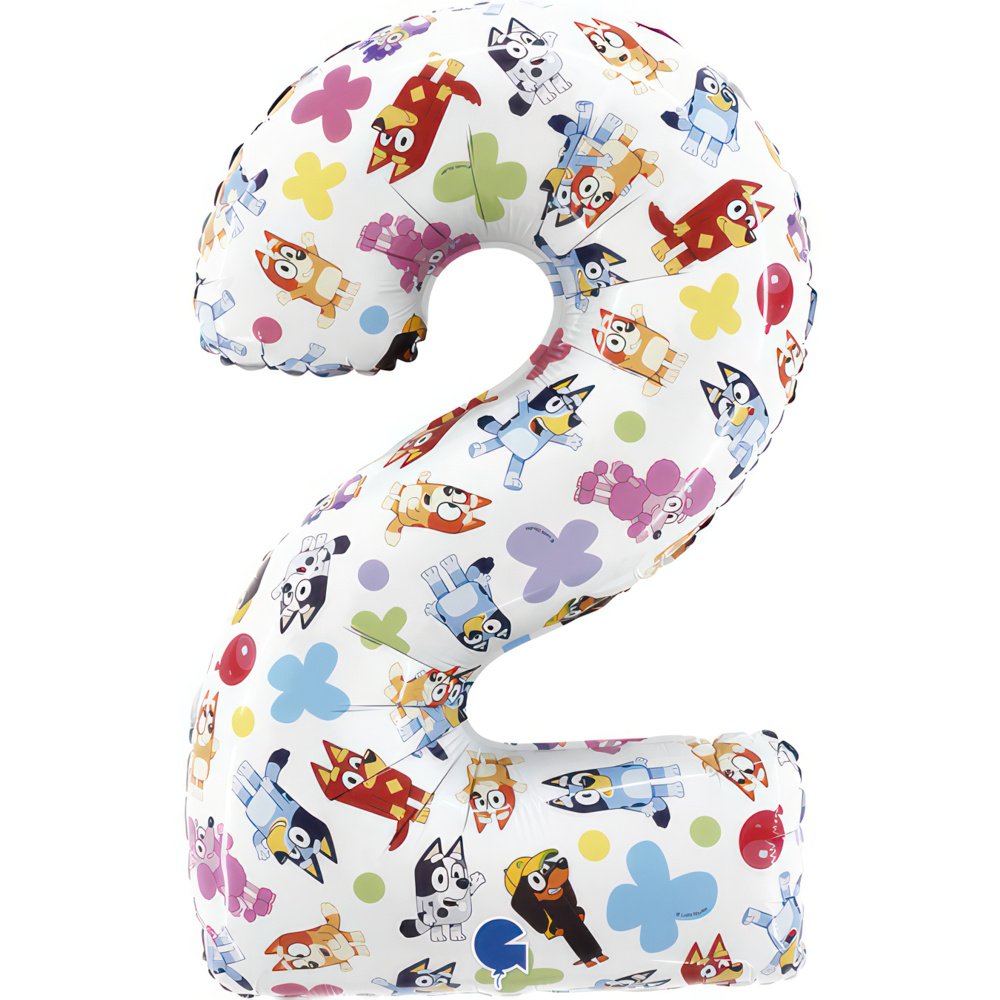 Ballon numéro 2 Bluey 53 x 72 cm