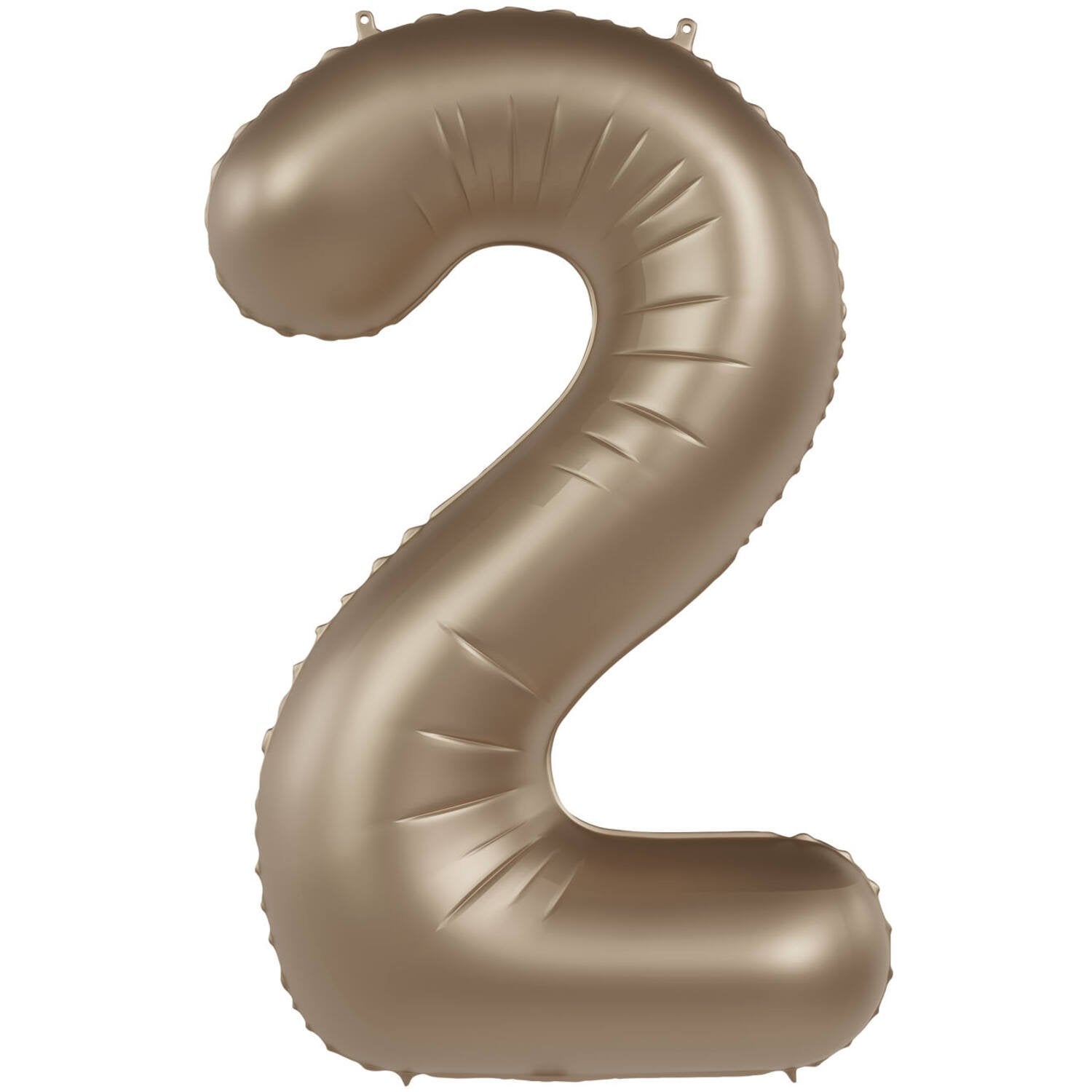 Ballon numéro 2 Starlight Gold Satin Pailleté 86 cm