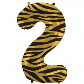 Ballon numéro 2 Tigre Chic 86 cm