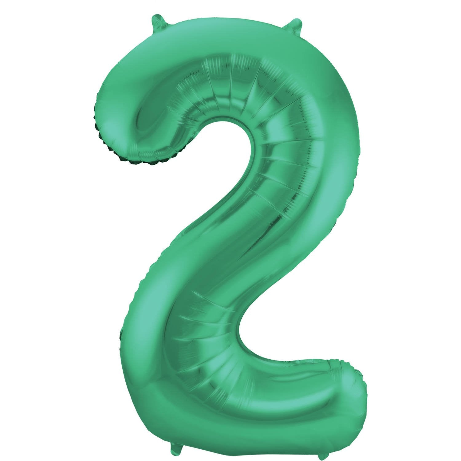 Ballon chiffre 2, 86 cm, vert mat