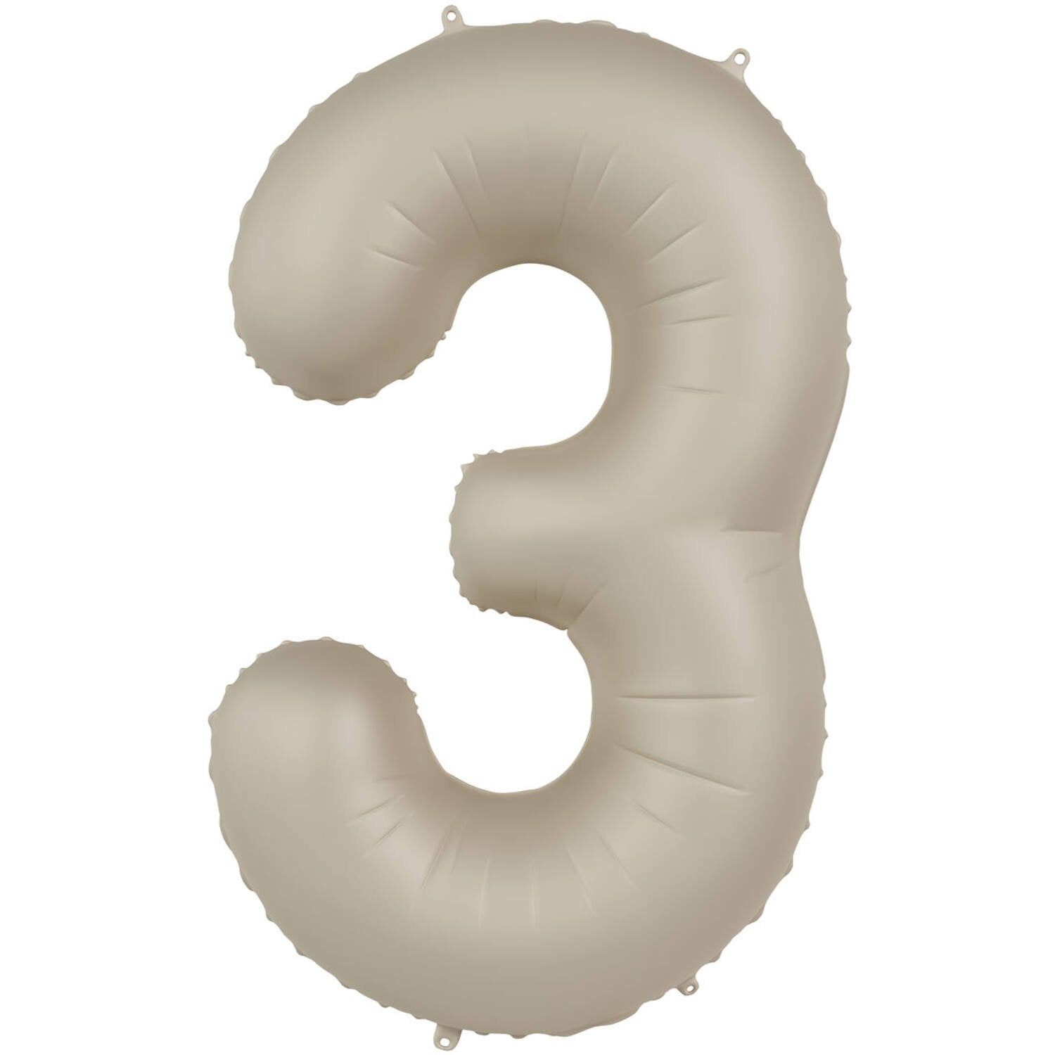 Palloncino Numero 3 Latte Cremoso Ultra Opaco 86 cm