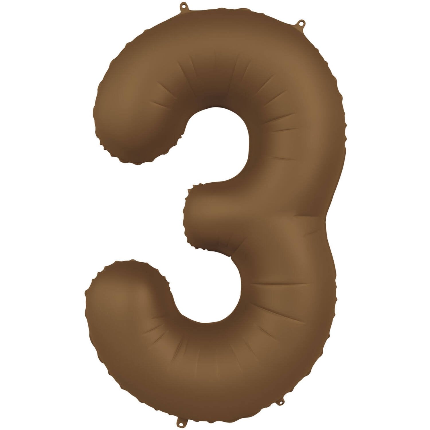 Ballon numéro 3, marron chocolat ultra mat, 86 cm