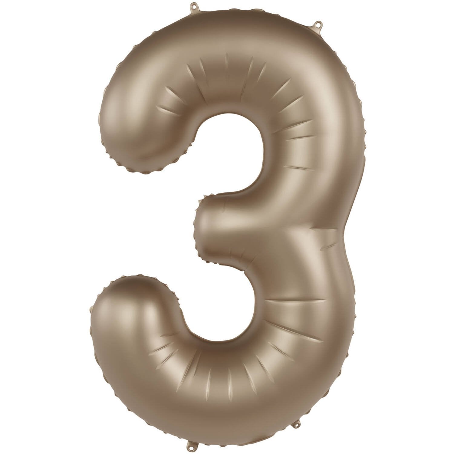Ballon numéro 3 Starlight Gold Satin Glitter 86 cm