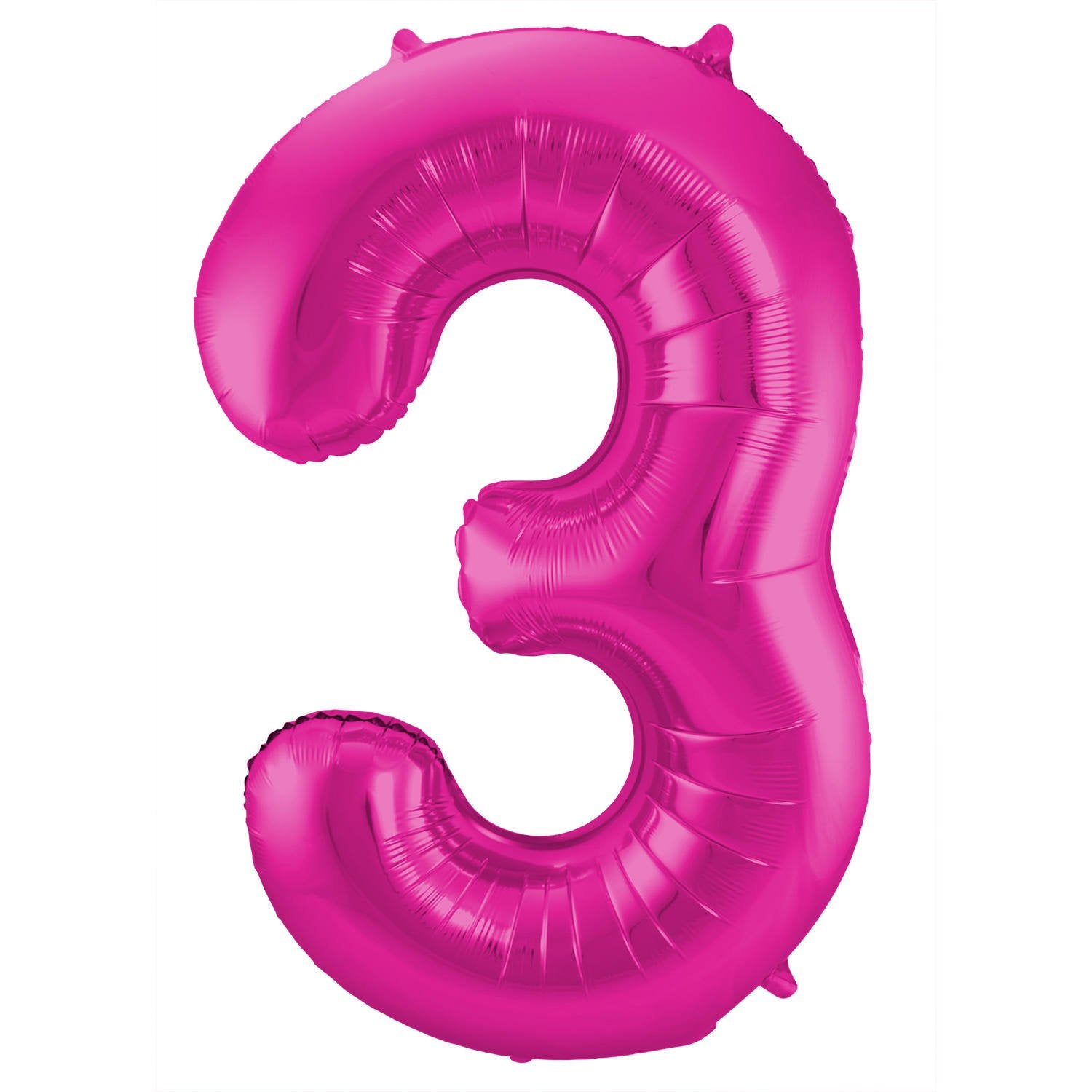 Ballon chiffre 3, 86 cm, rose