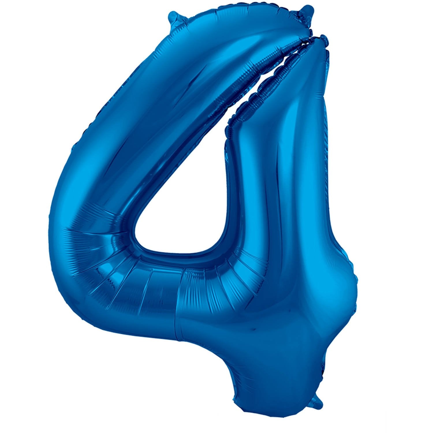 Ballon chiffre 4, 86 cm, bleu