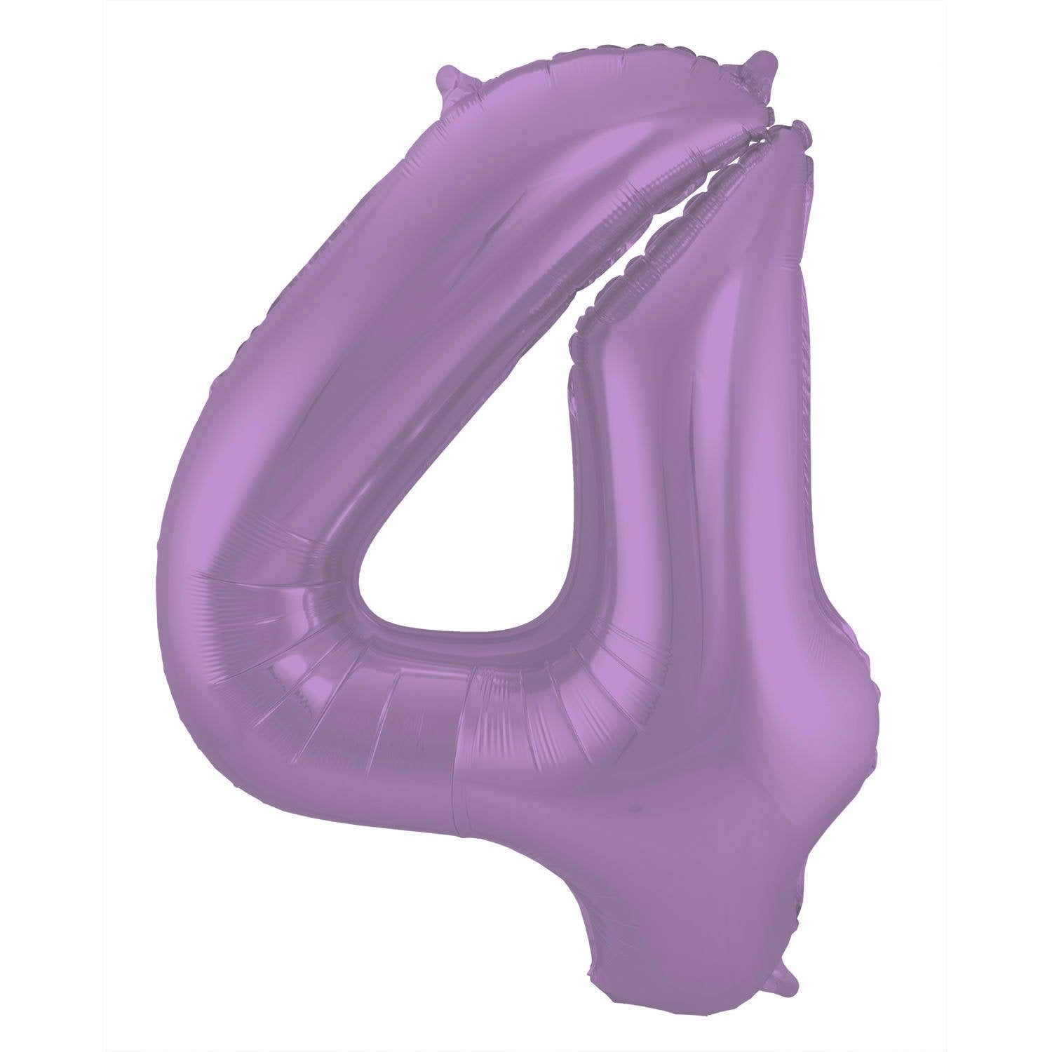 Ballon chiffre 4, 86 cm, lilas mat