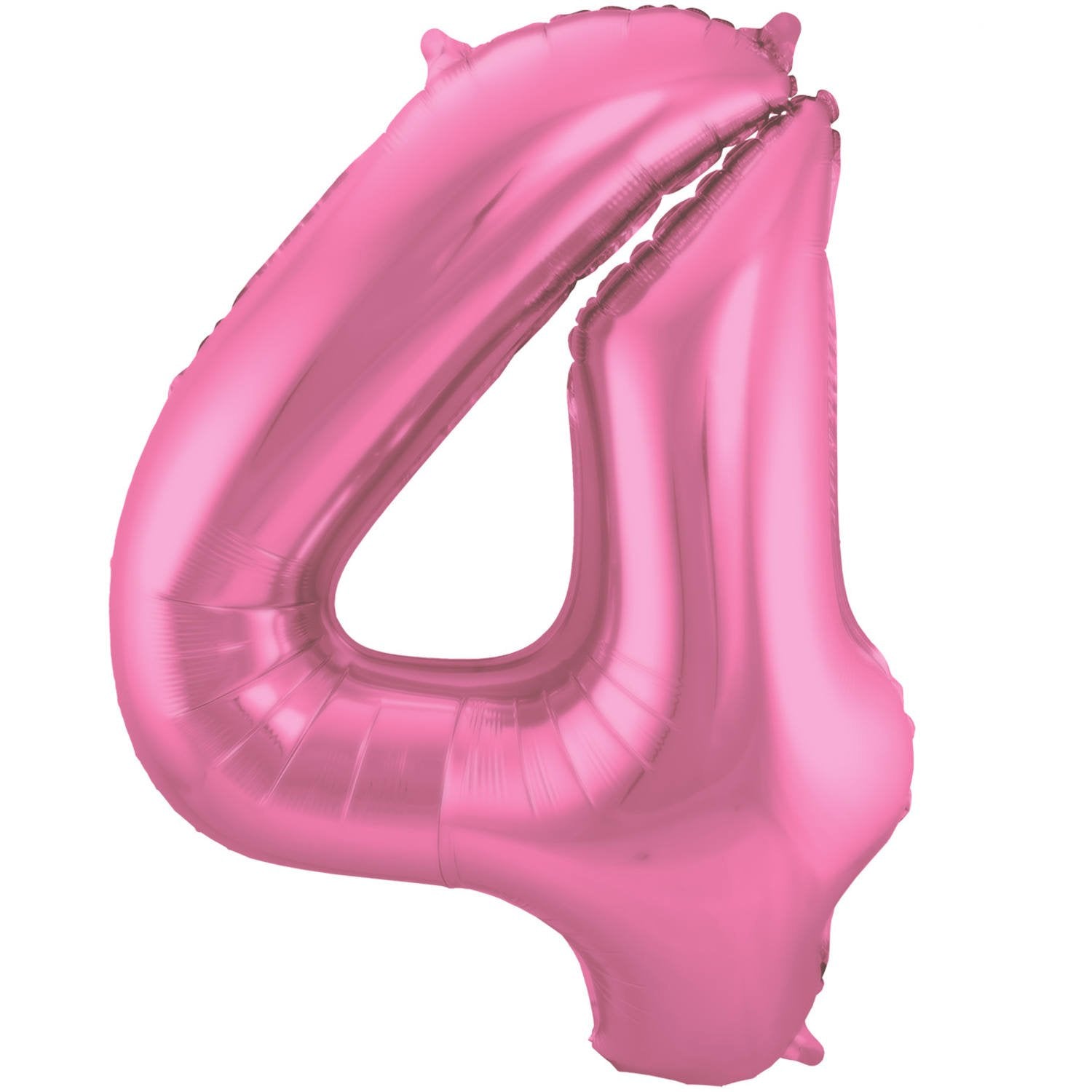 Ballon chiffre 4, 86 cm, rose mat