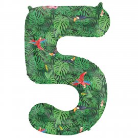 Ballon numéro 5 Jungle Vibe 86 cm
