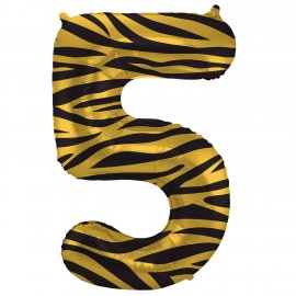 Ballon numéro 5 Tigre Chic 86 cm