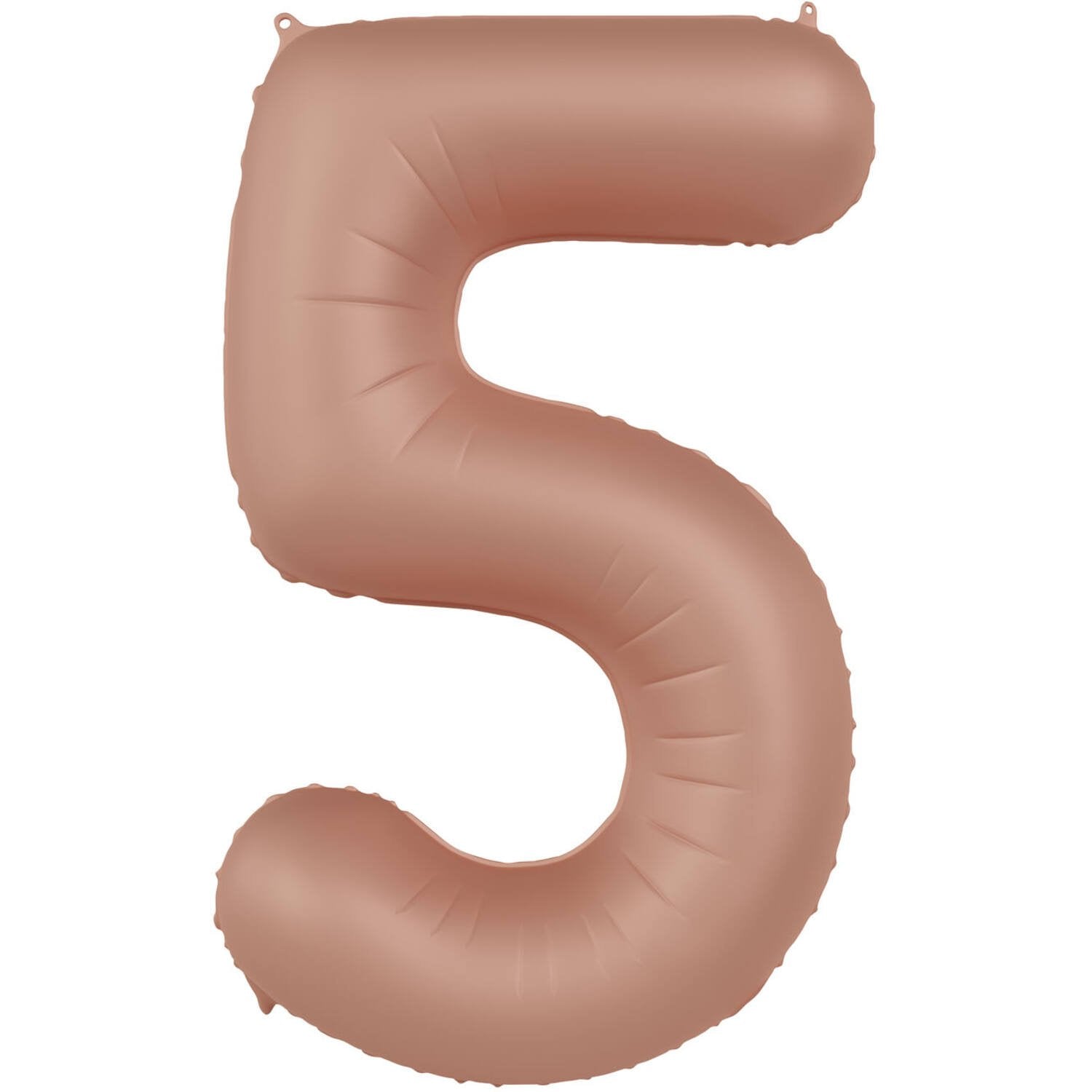 Ballon numéro 5 Vintage Rose Ultra Mat 86 cm