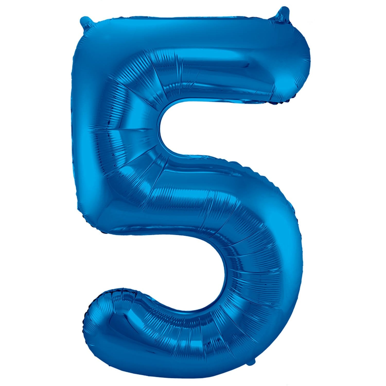 Ballon chiffre 5, 86 cm, bleu
