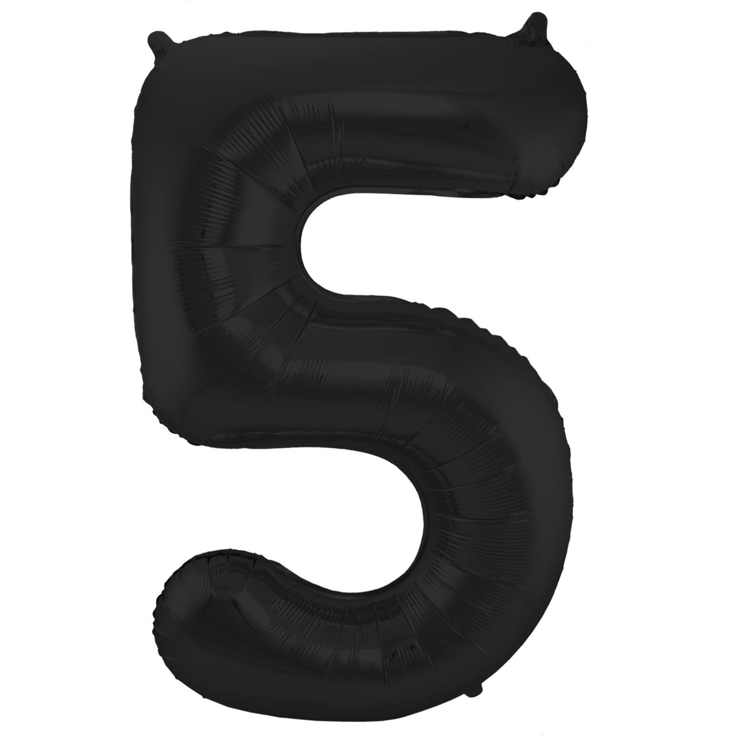 Ballon chiffre 5, 86 cm, noir mat