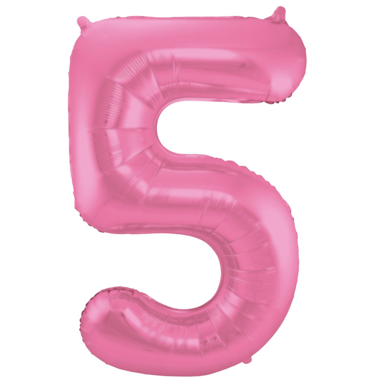 Ballon chiffre 5 86 cm rose mat