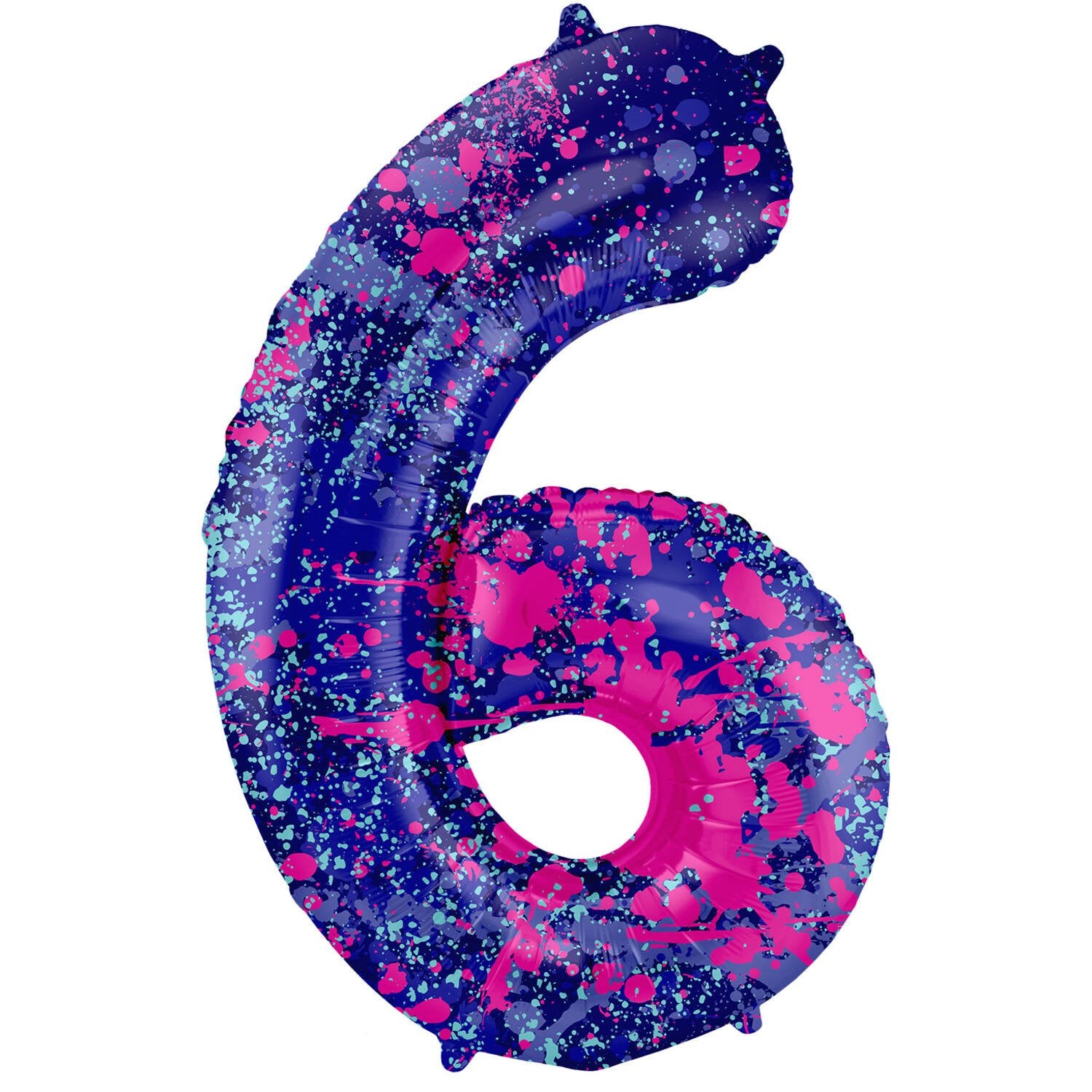 Ballon numéro 6 « Éclaboussure de peinture » ​​86 cm