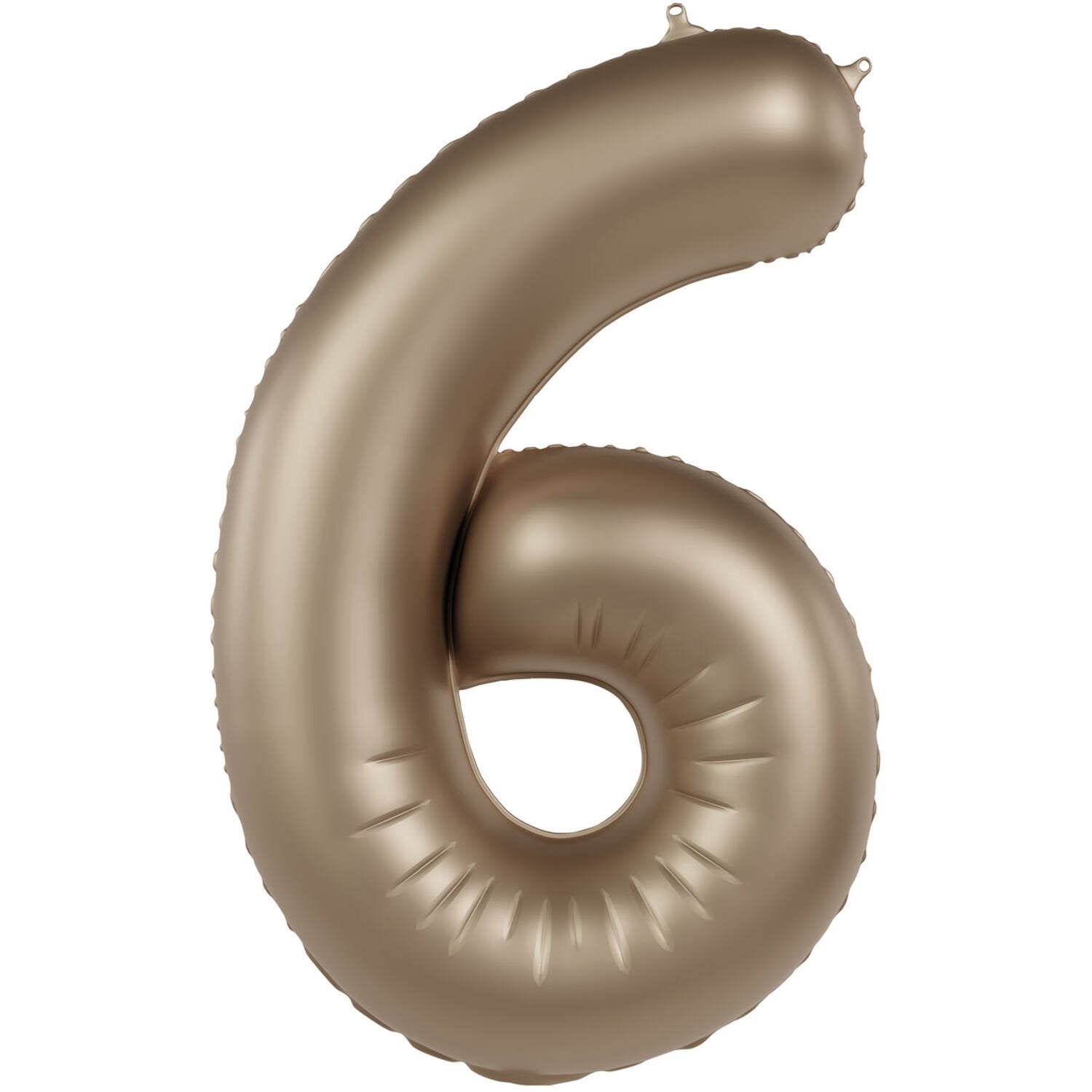 Ballon numéro 6 Starlight Gold Satin Glitter 86 cm