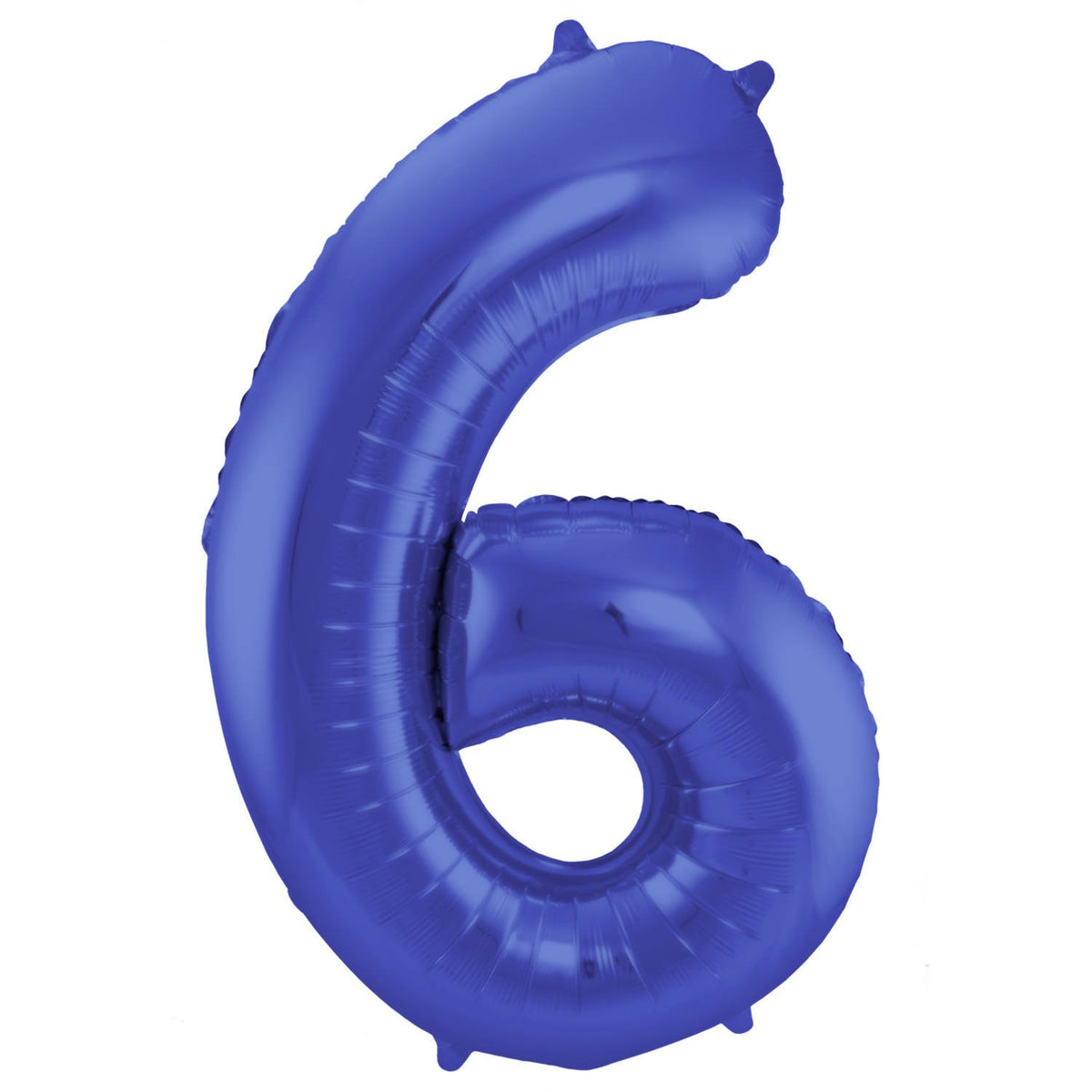 Ballon chiffre 6, 86 cm, bleu mat
