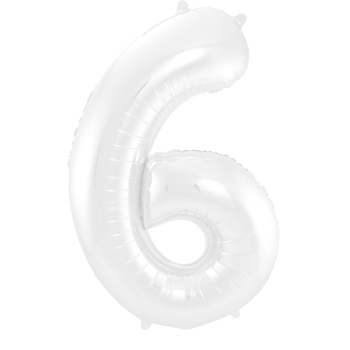 Ballon chiffre 6, 86 cm, blanc