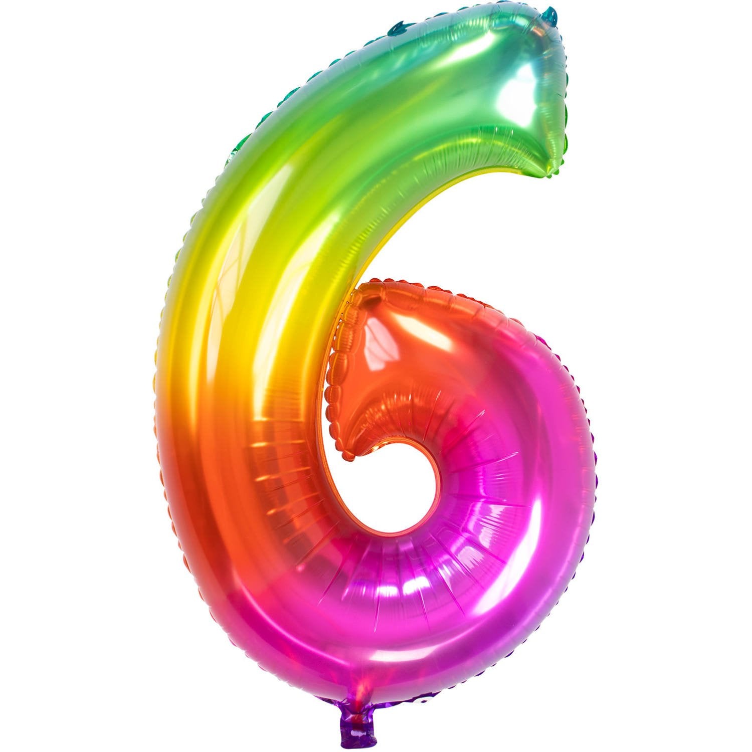 Ballon chiffre 6, 86 cm, multicolore