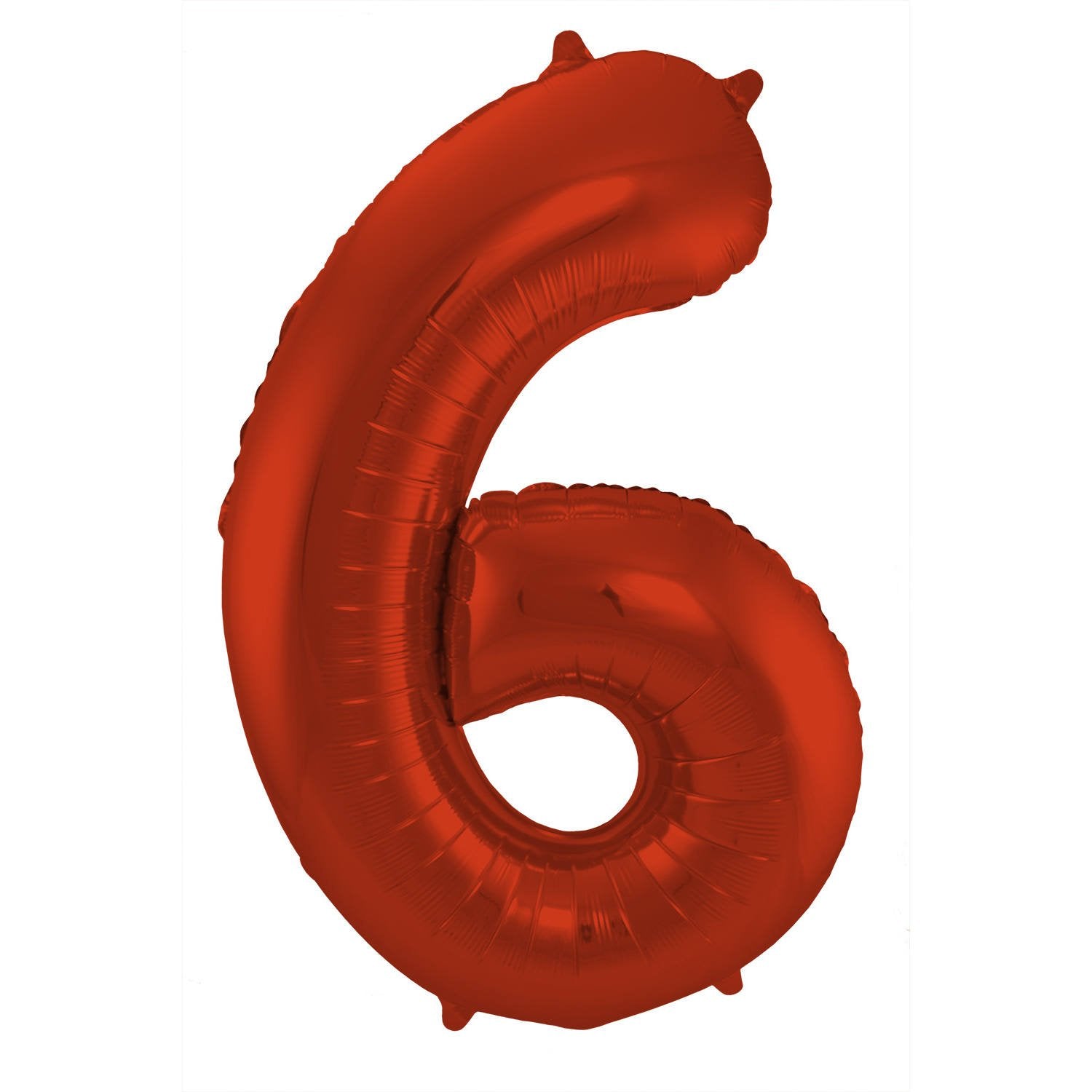 Ballon chiffre 6, 86 cm, rouge mat