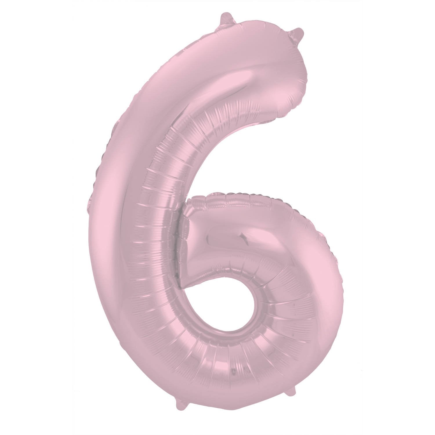 Ballon chiffre 6 86 cm rose pastel