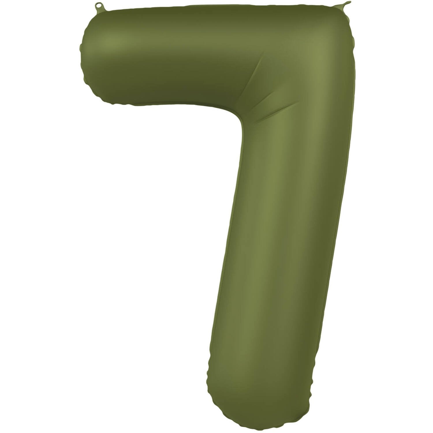 Ballon chiffre 7 vert olive ultra mat 86 cm