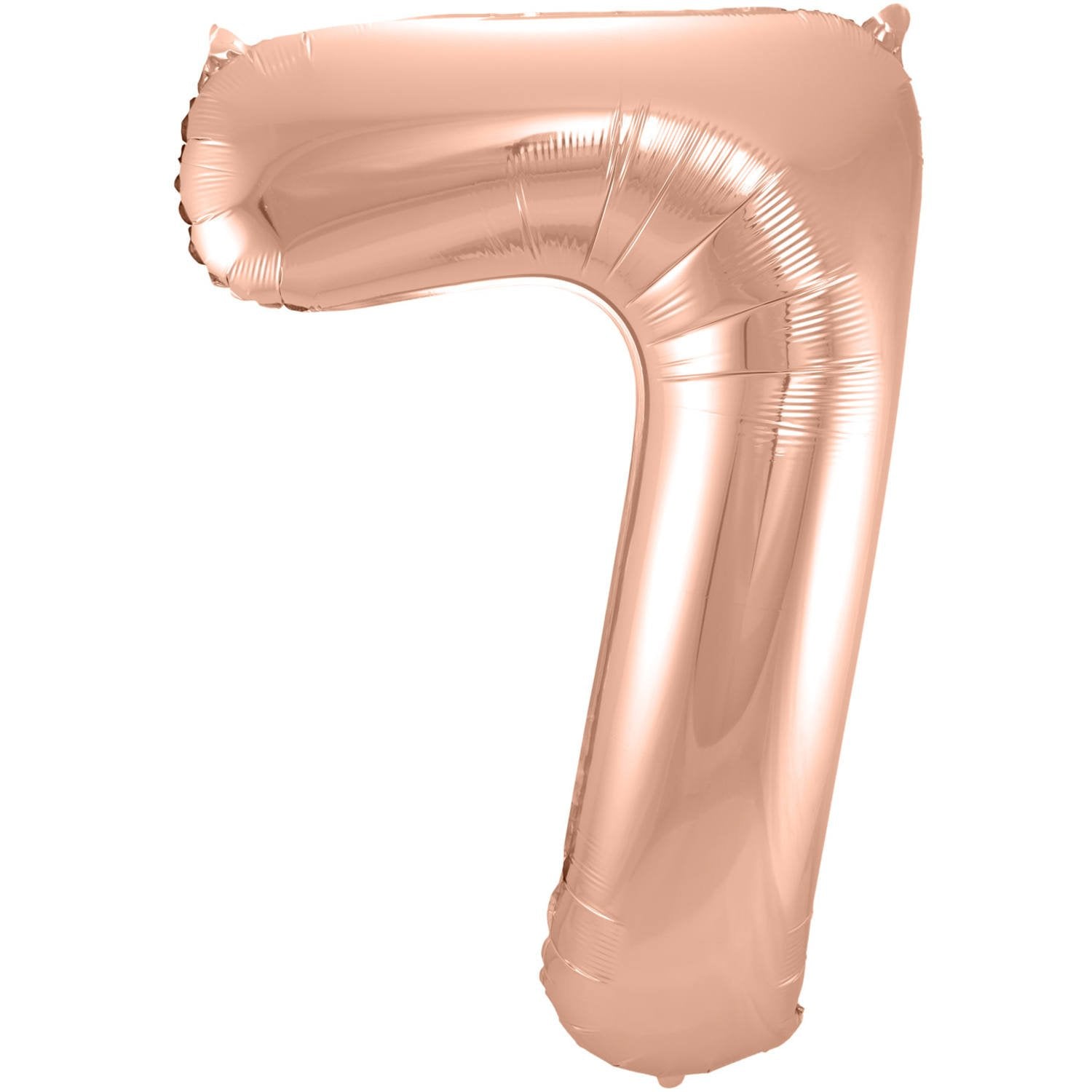 Ballon chiffre 7 86 cm or rose