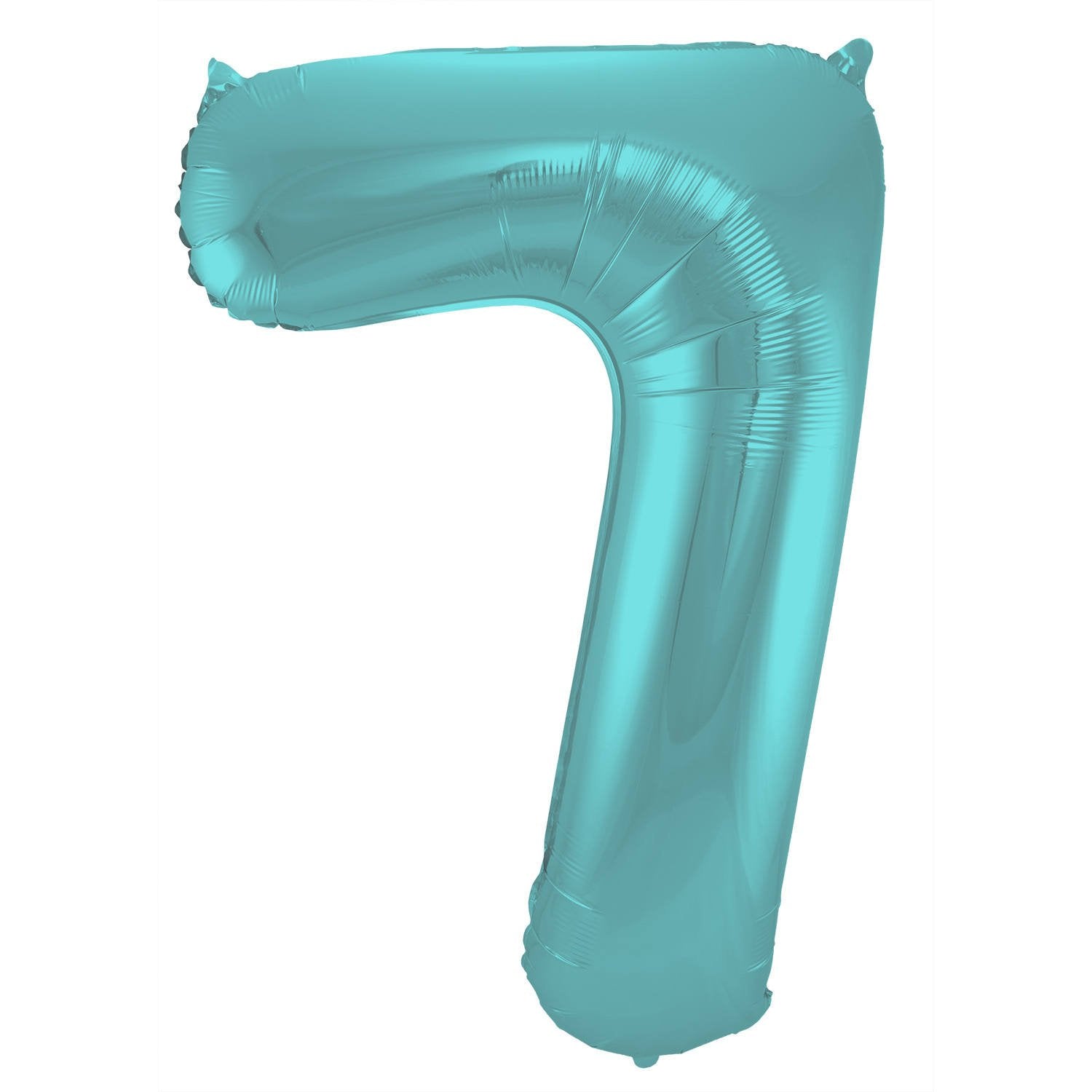 Palloncino numero 7, 86 cm, turchese opaco
