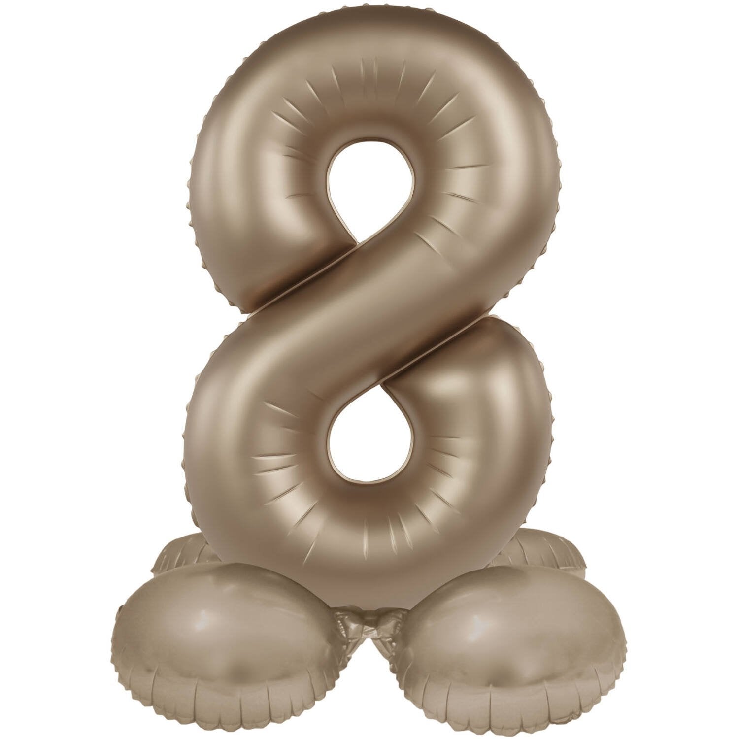 Ballon numéro 8 Starlight Gold avec support 72 cm