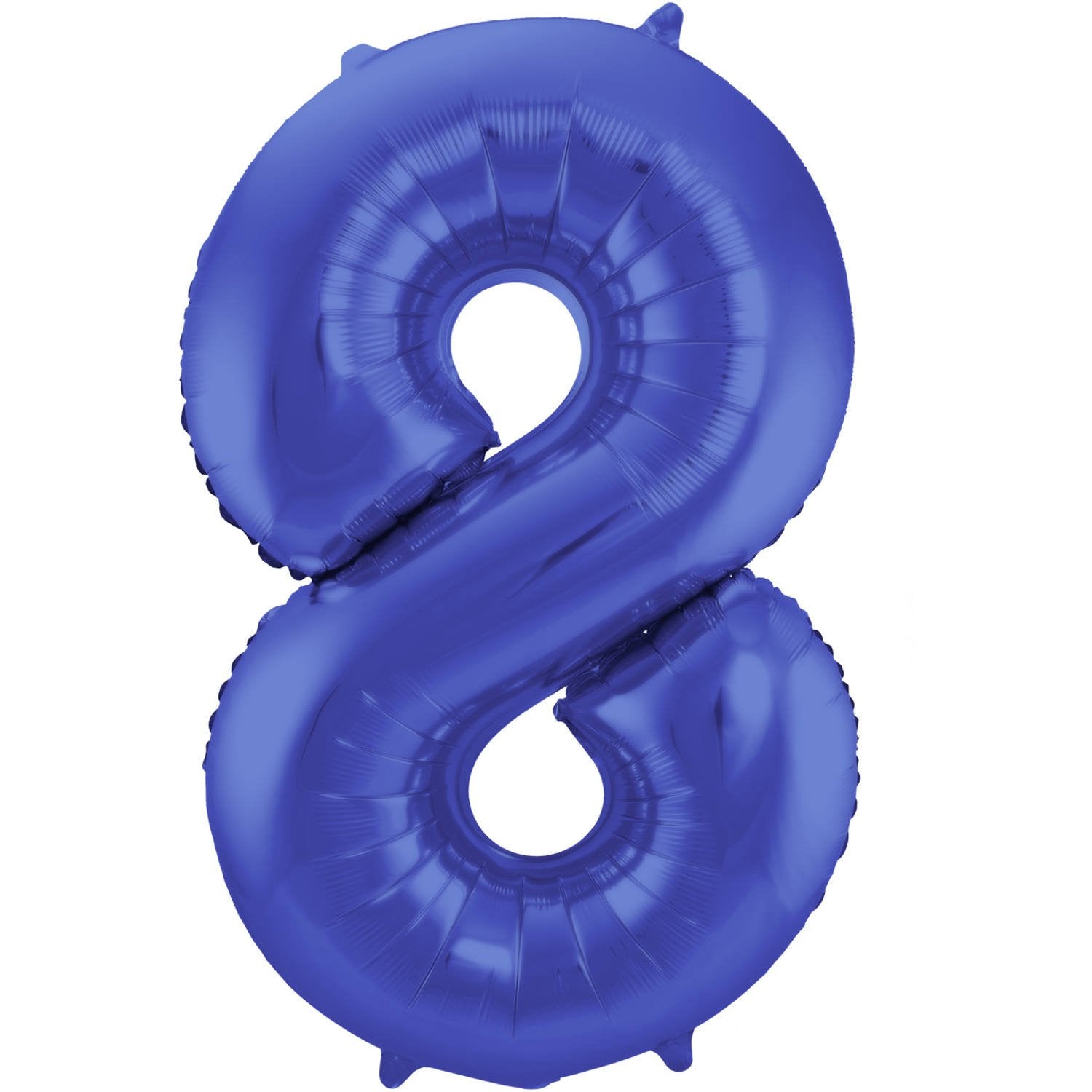 Ballon chiffre 8, 86 cm, bleu mat
