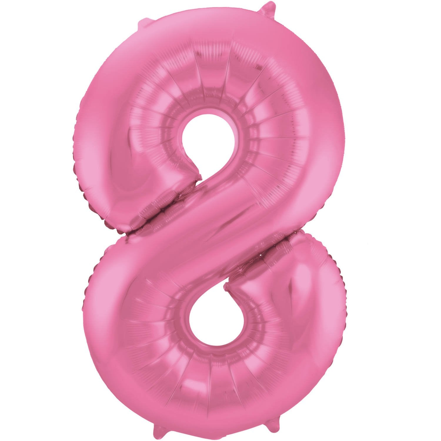 Ballon chiffre 8, 86 cm, rose mat