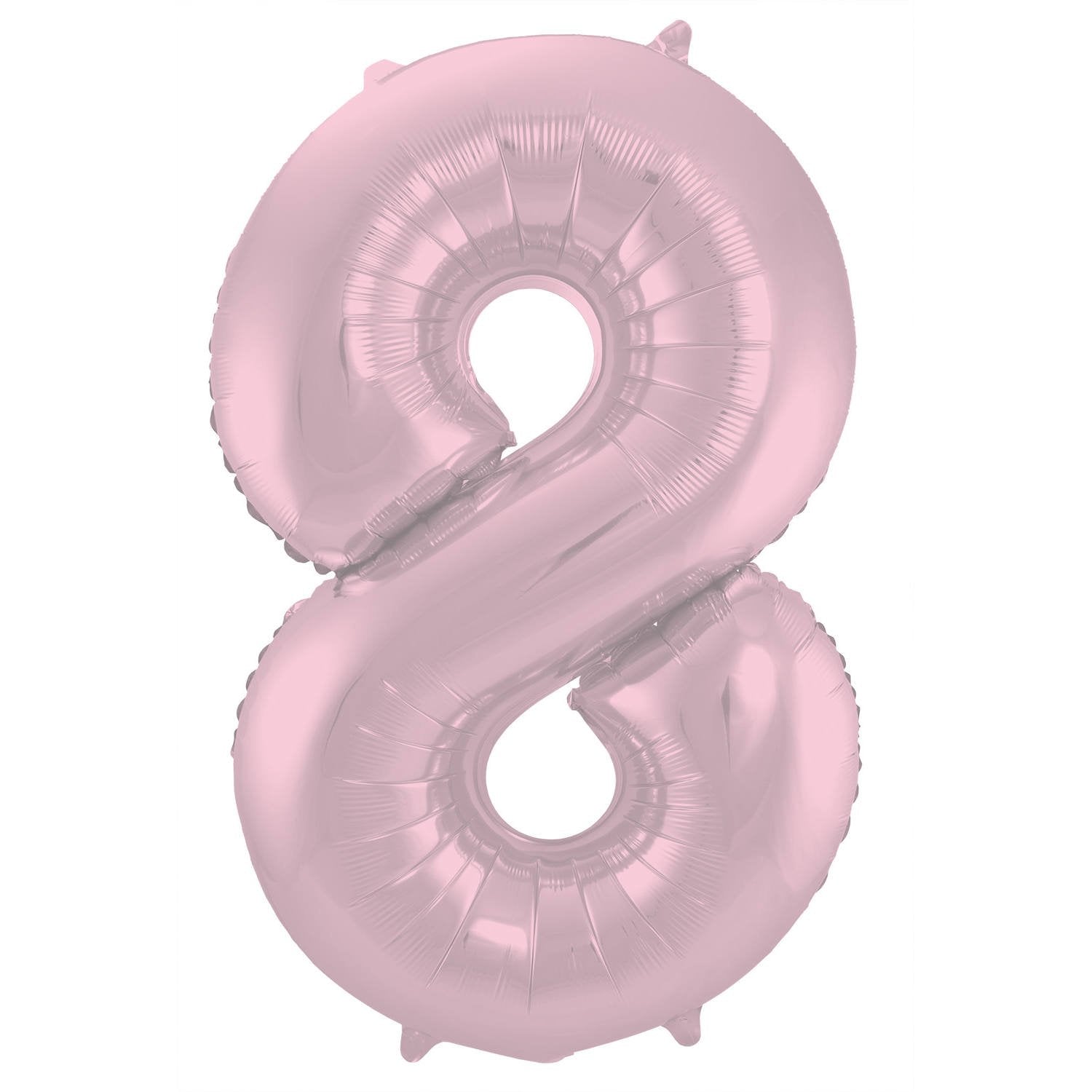Ballon chiffre 8, 86 cm, rose pastel