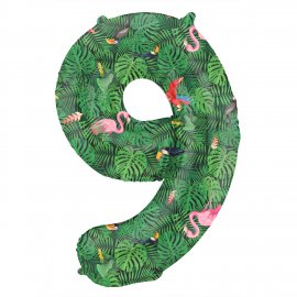 Ballon numéro 9 Jungle Vibe 86 cm