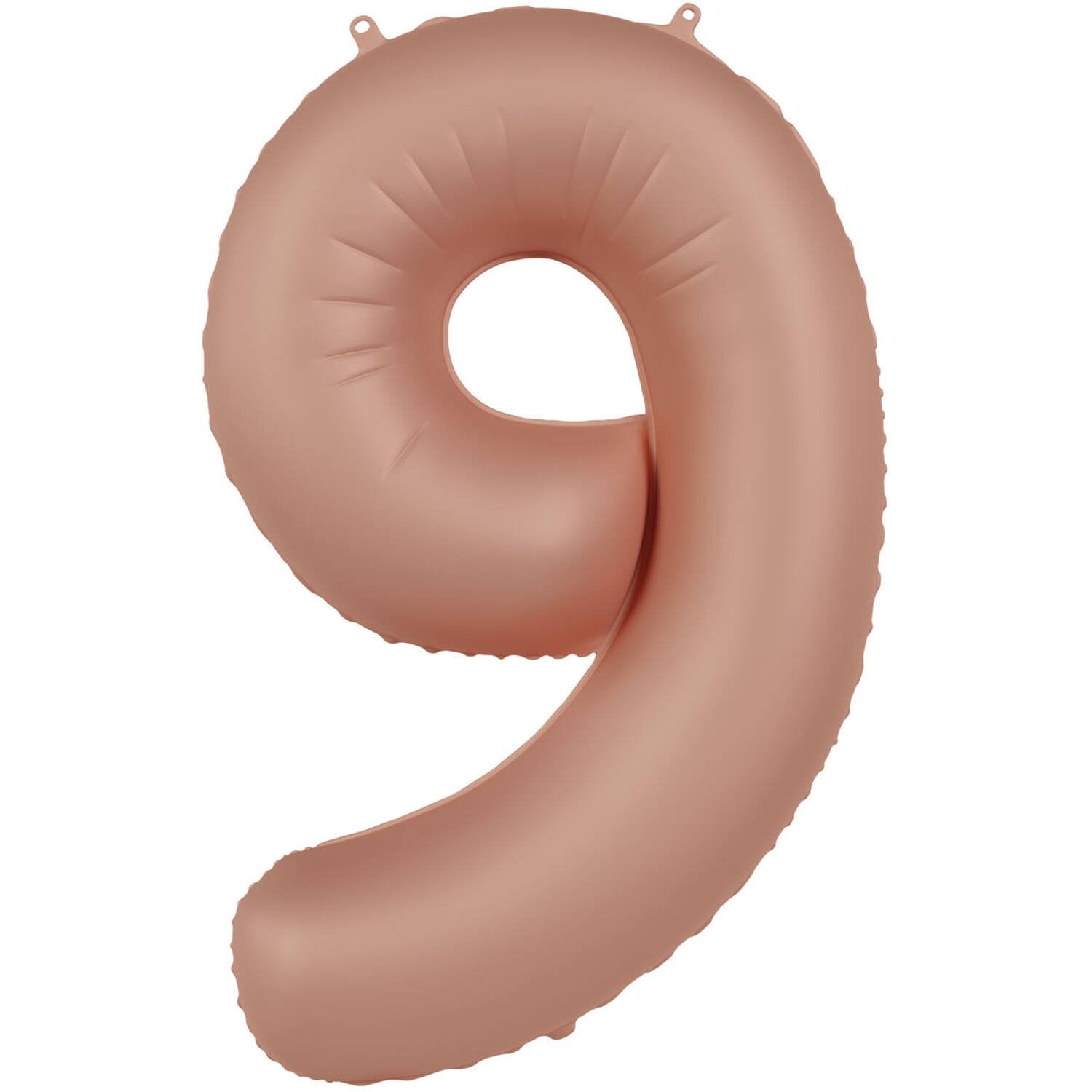 Ballon numéro 9 Vintage Rose Ultra Mat 86 cm