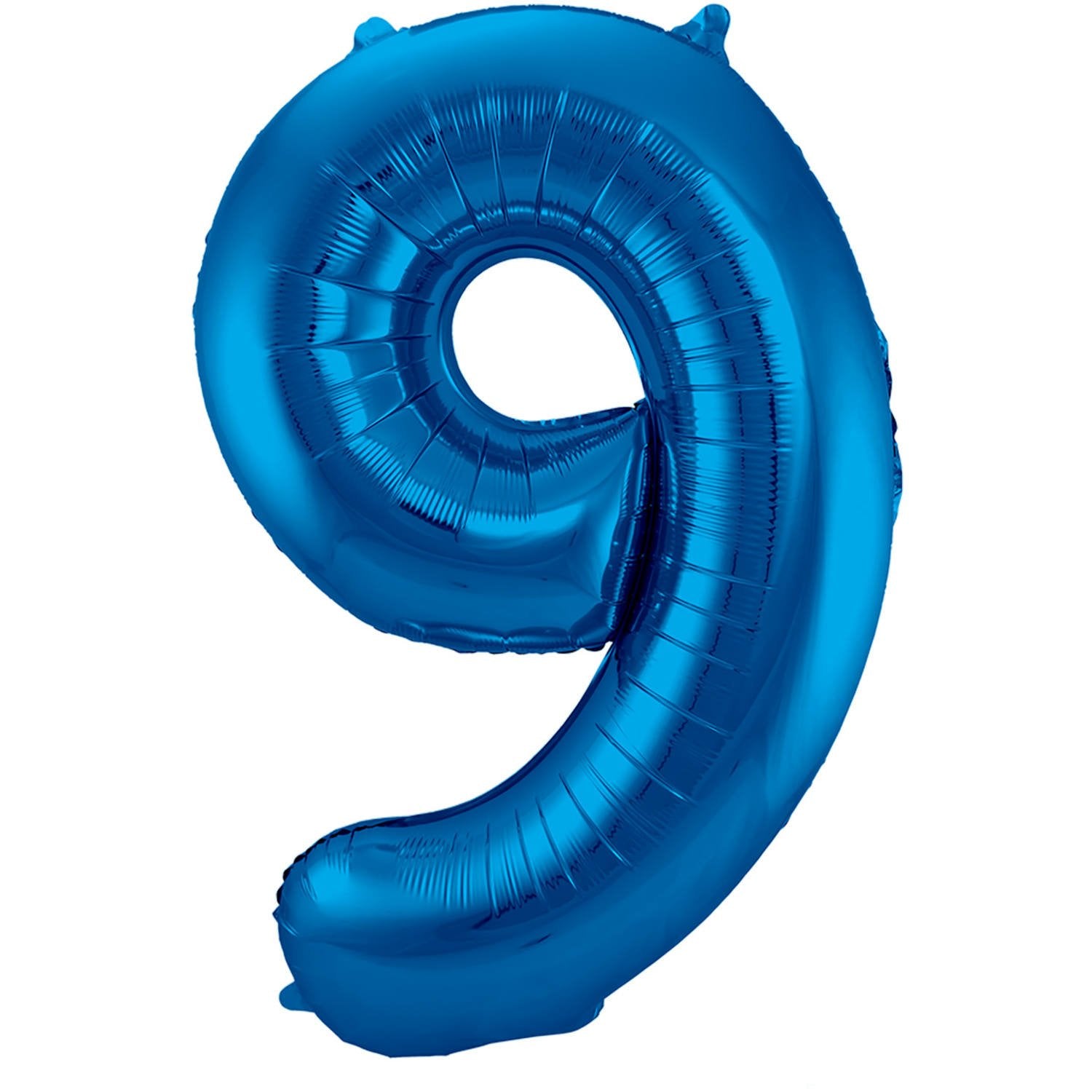 Ballon chiffre 9, 86 cm, bleu