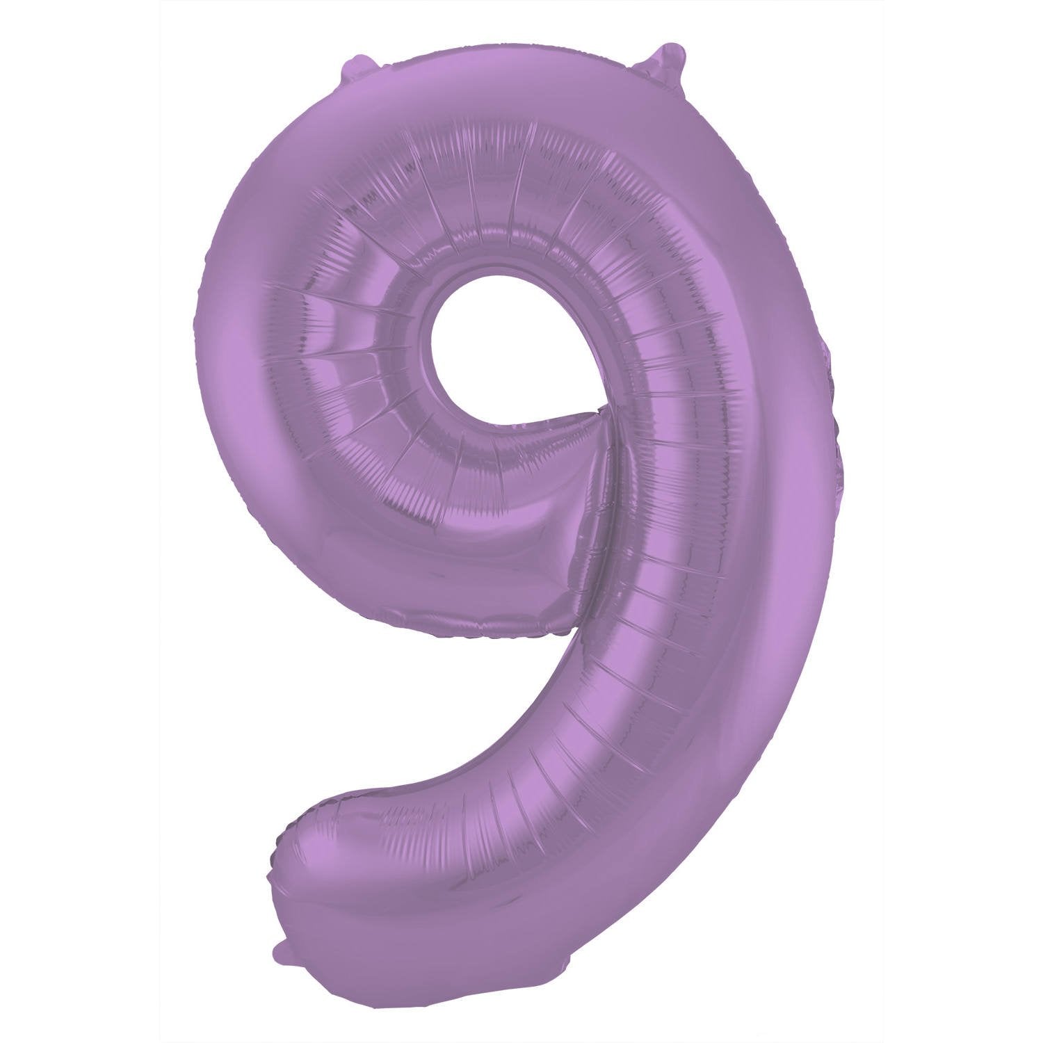 Ballon chiffre 9, 86 cm, lilas mat