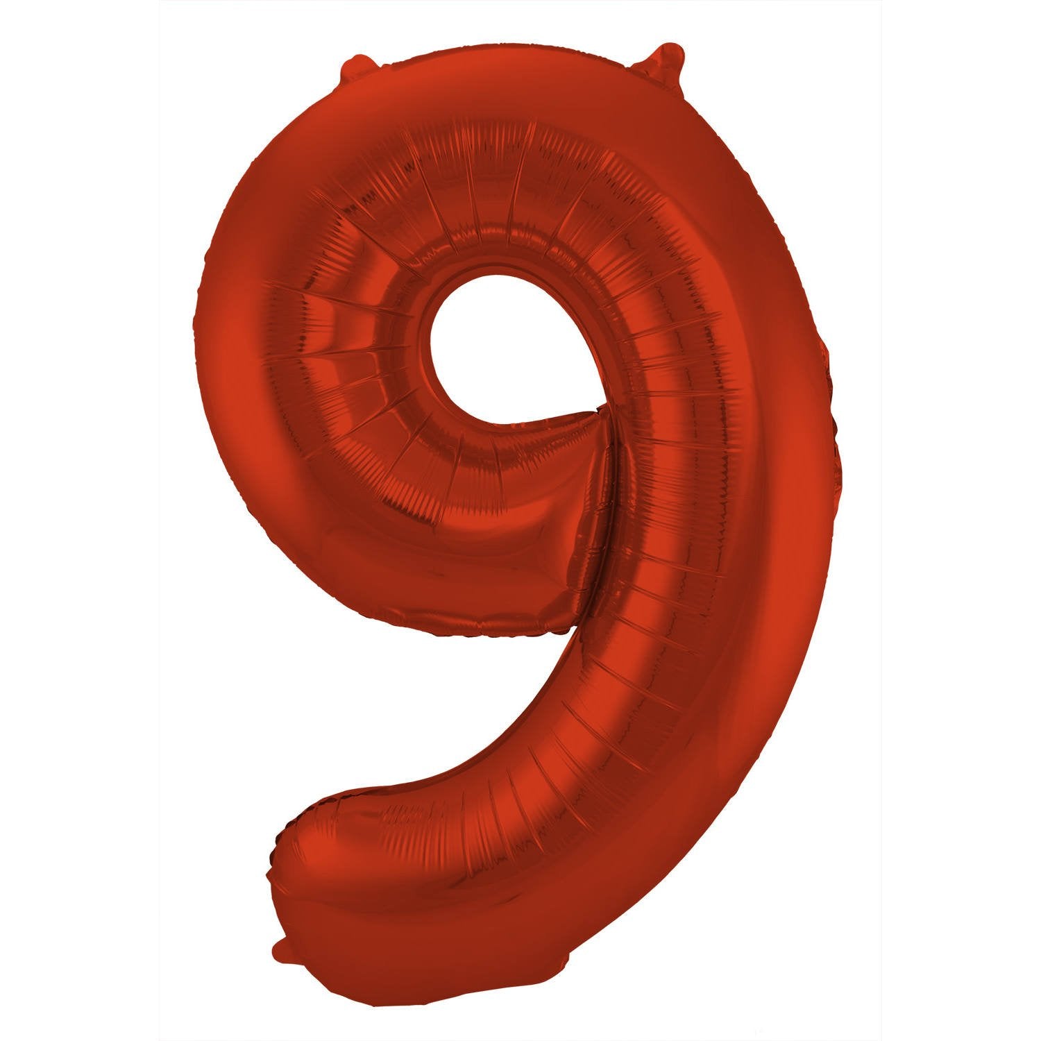 Ballon chiffre 9, 86 cm, rouge mat