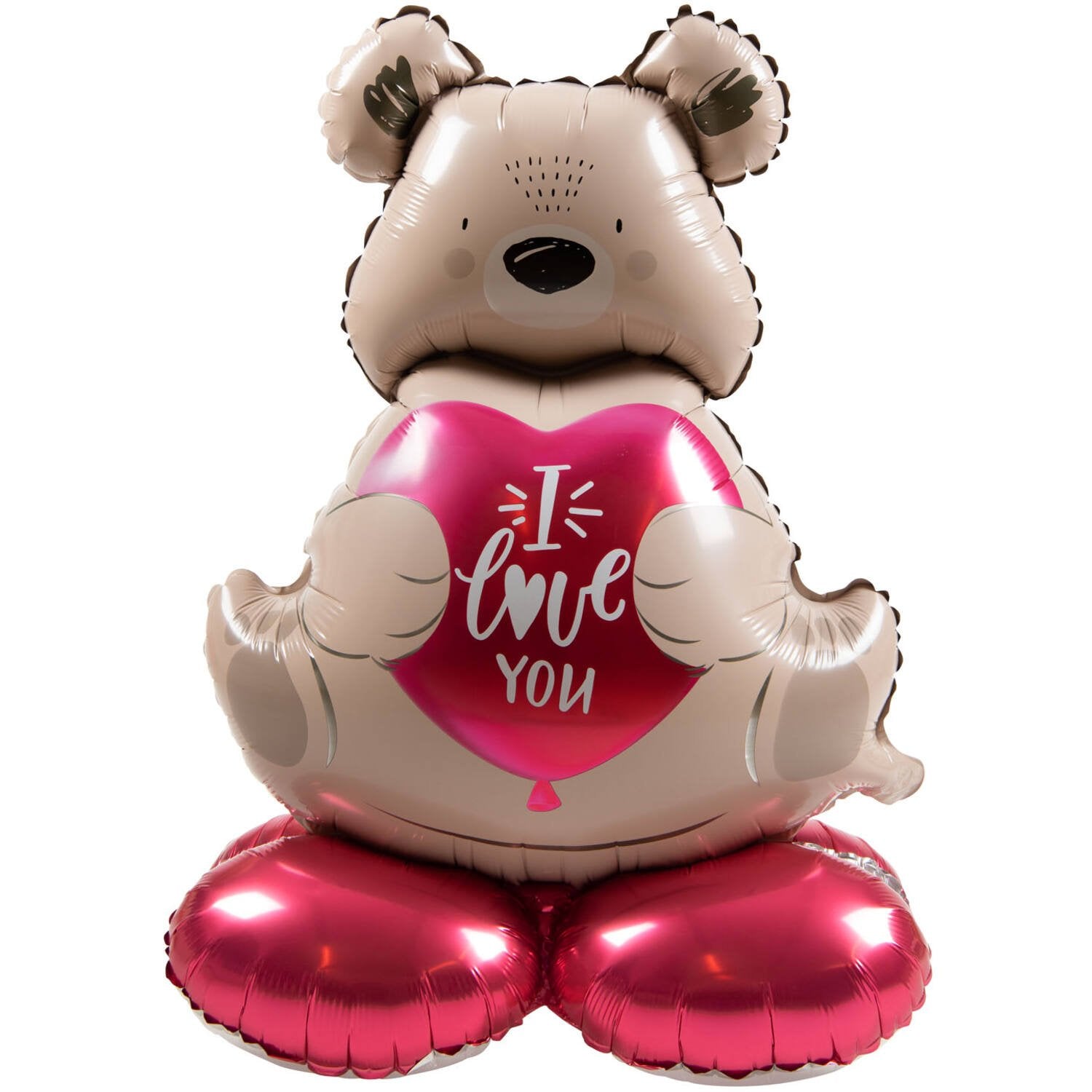 Ballon ours « Je t'aime » avec support 66 cm
